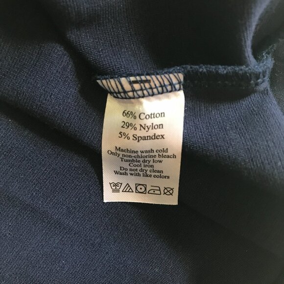 Duffield Lane Delaine Pullover Sweatshirt Navy Women's 3XL Ruffle Zipper Accent - Picture 5 of 6